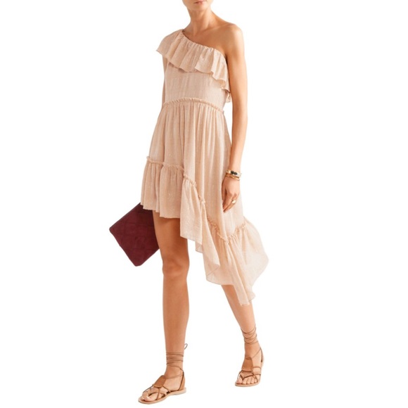 LoveShackFancy Dresses & Skirts - LOVESHACKFANCY one shoulder asymmetrical dress